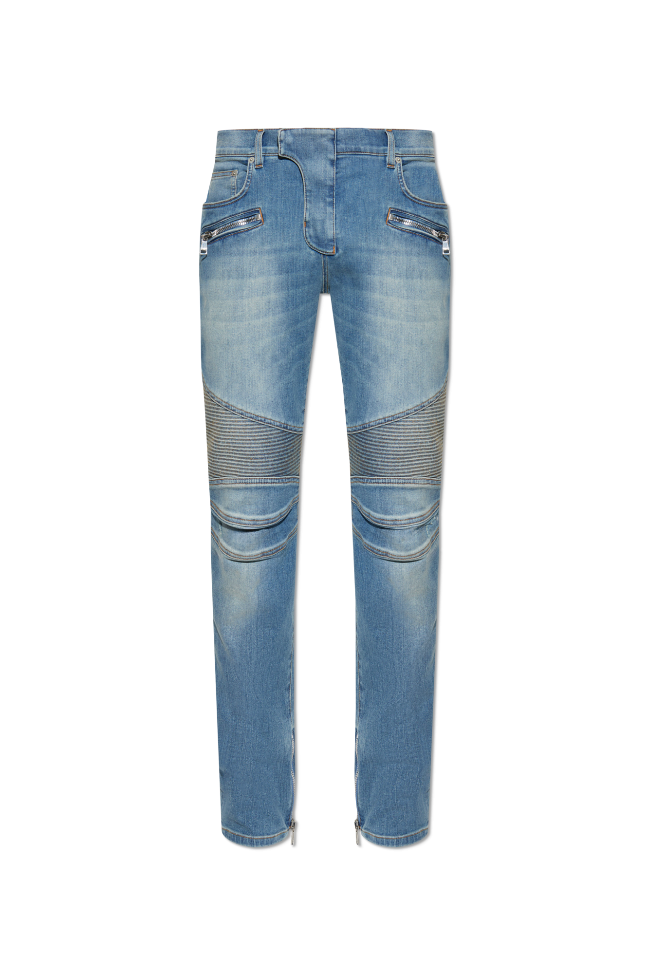 Blue Jeans with sewn-in zippers in the legs Balmain - Vitkac